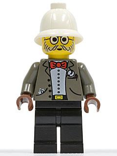 LEGO Minifigure-Dr. Kilroy - Gray Suit-Adventurers: Orient Expedition-ADV033-Creative Brick Builders